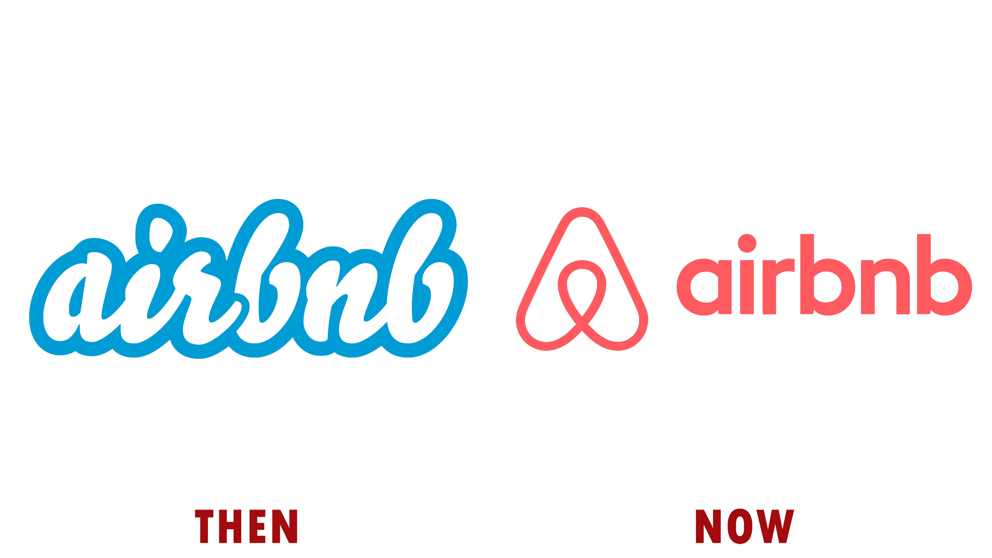Airbnb Logo then and now