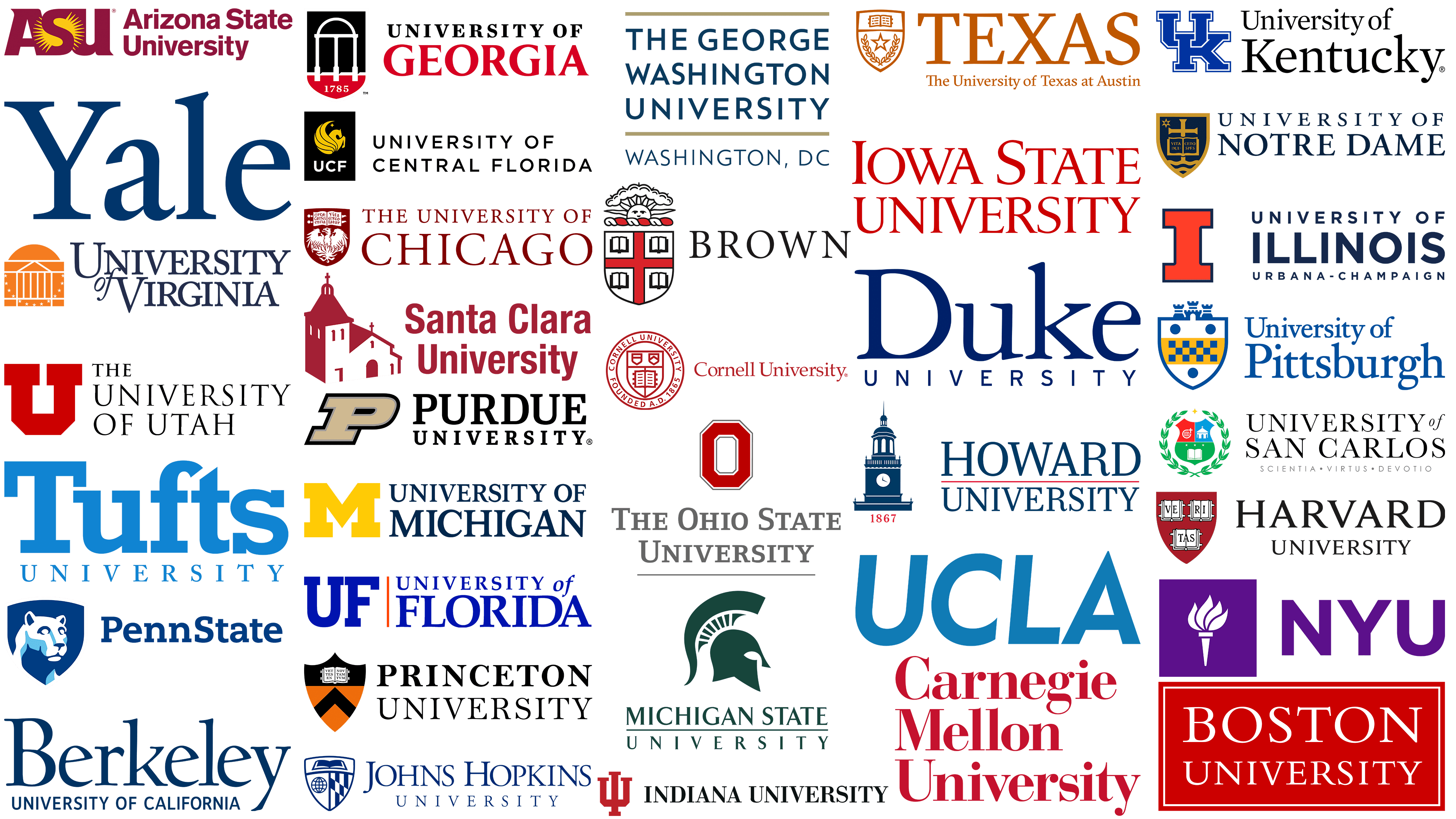 American university logos The best logos from American universities