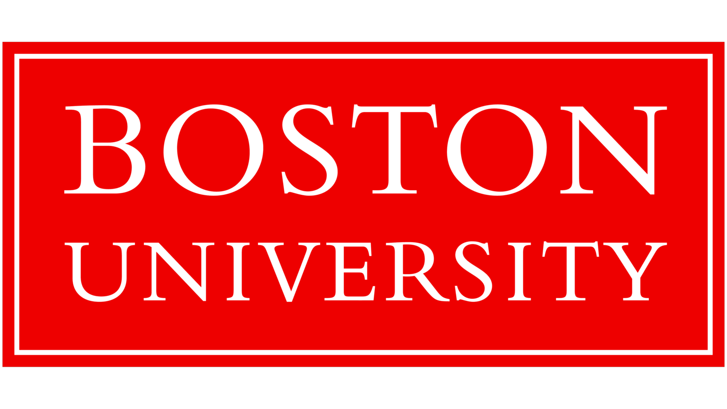 Boston university sign