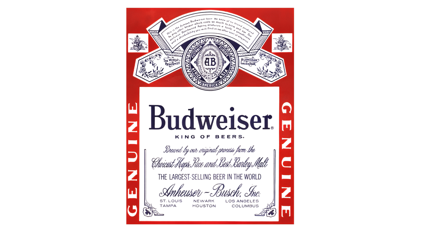 Budweiser sign 1945 1987
