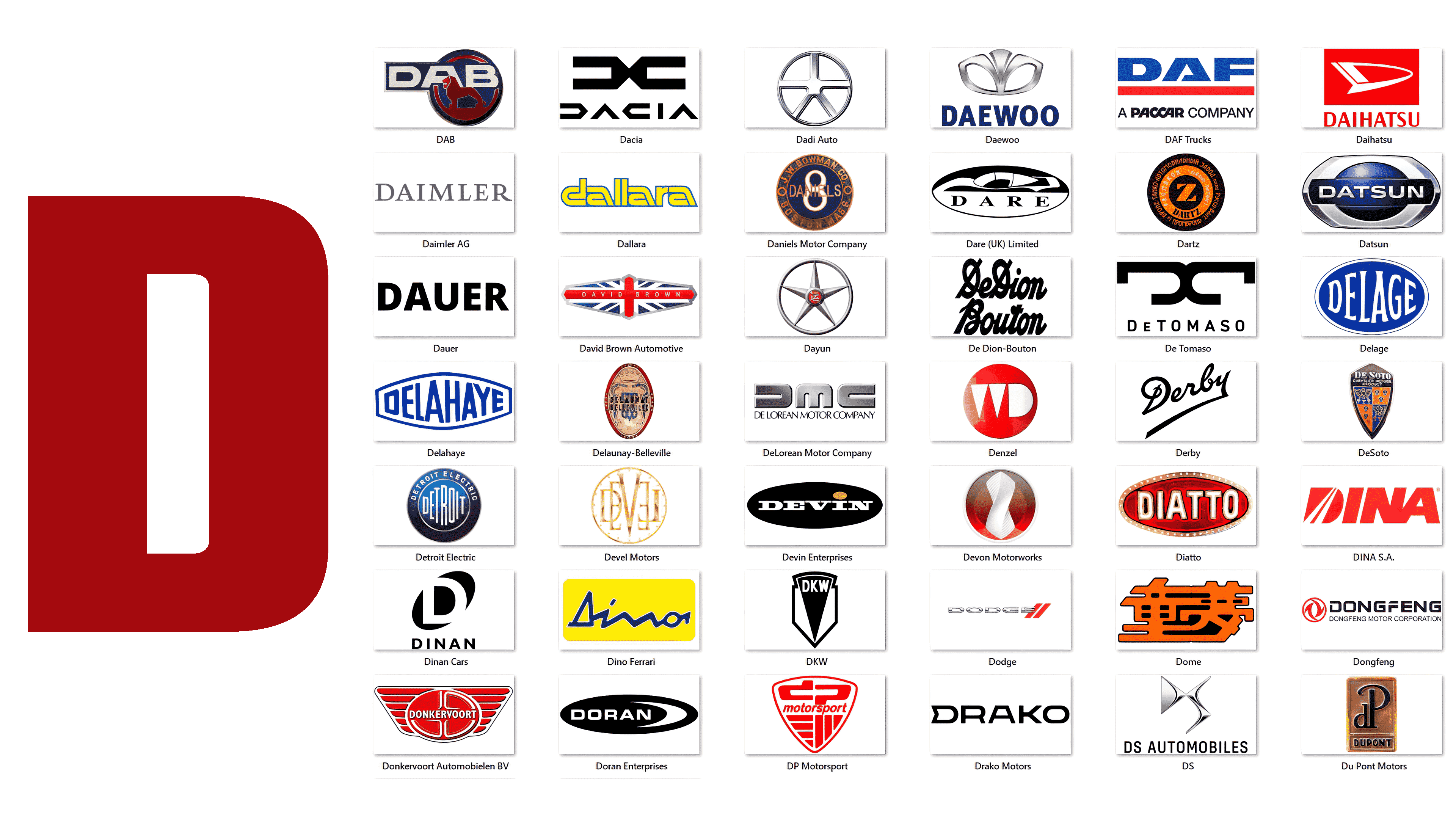 Car Brands that start with D