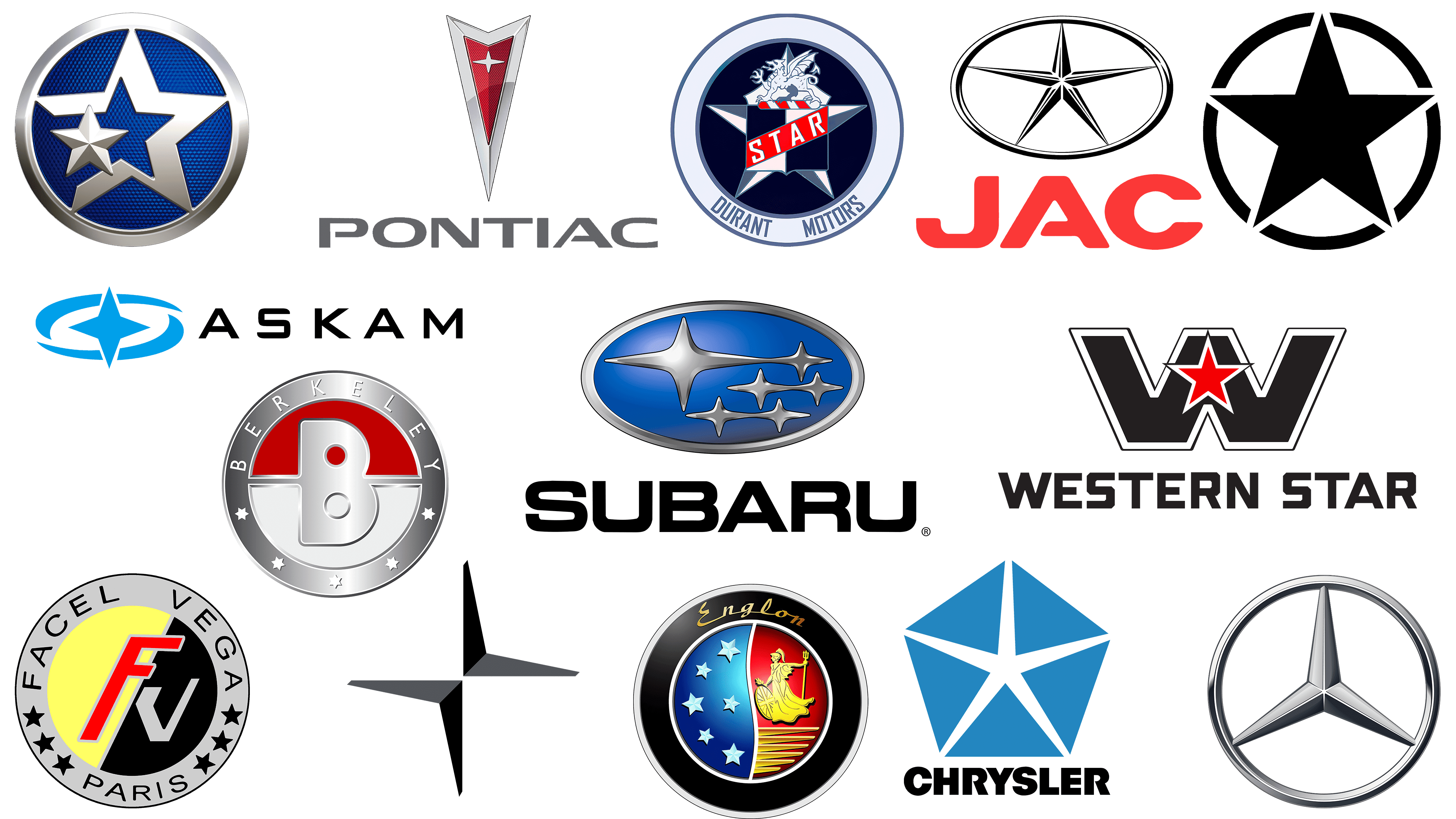 Car Logos with Stars Famous Car Emblems with Stars