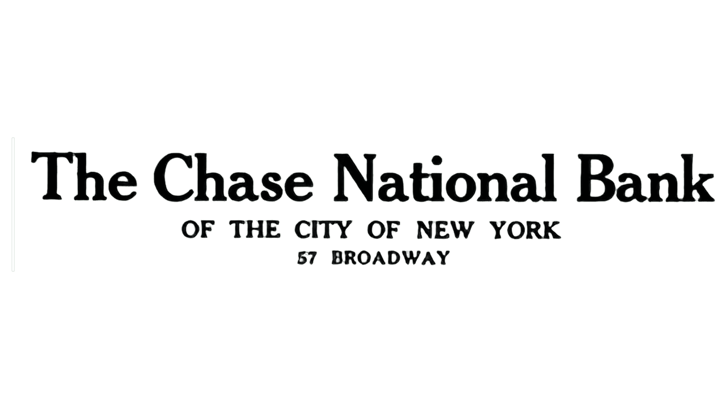 Chase national bank sign 1877 1955