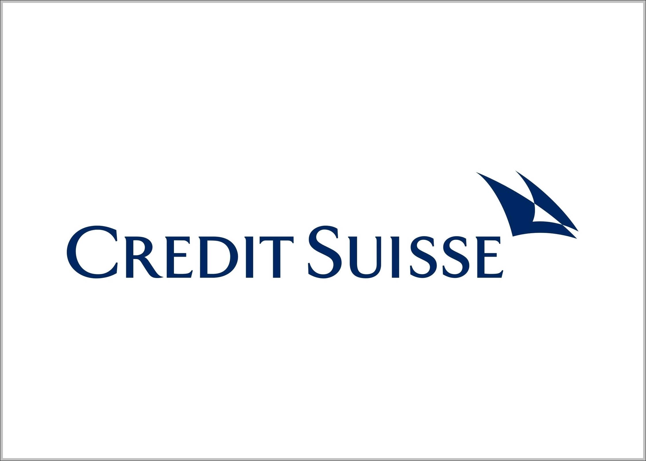 Credit Suisse logo and sign