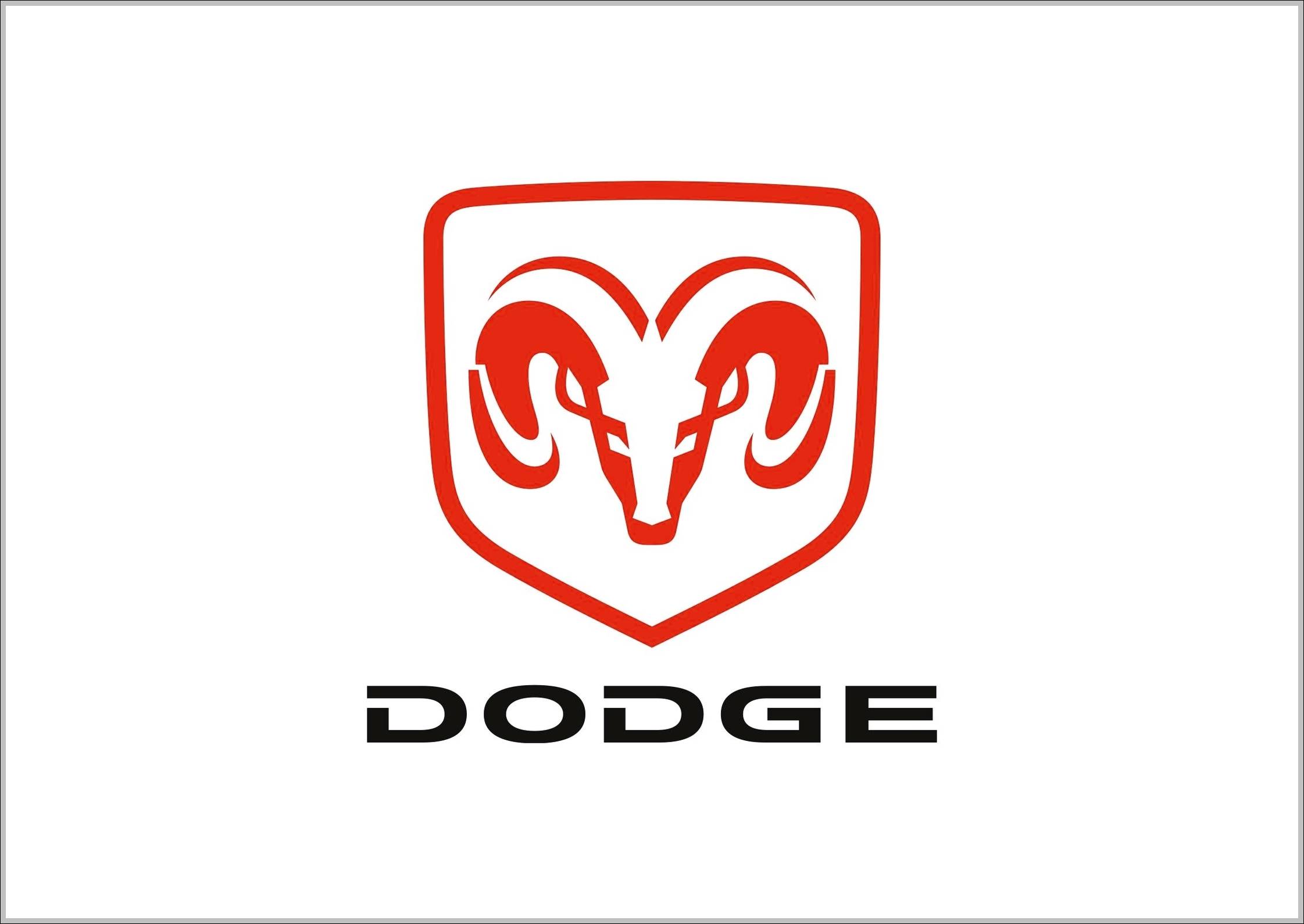 Dodge logo RAM red