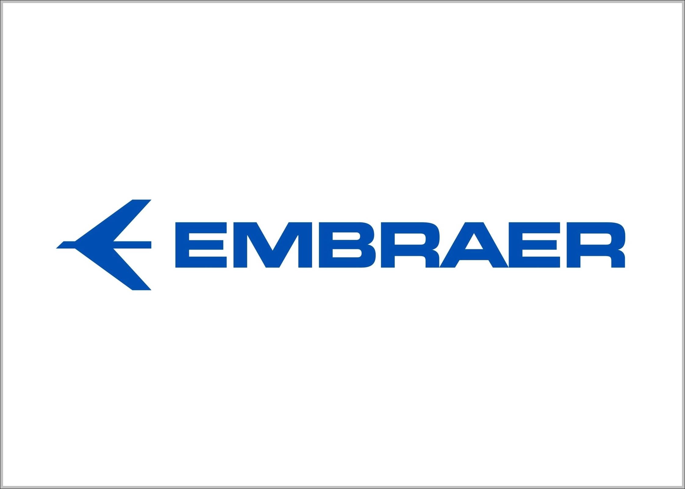 Embraer logo and sign