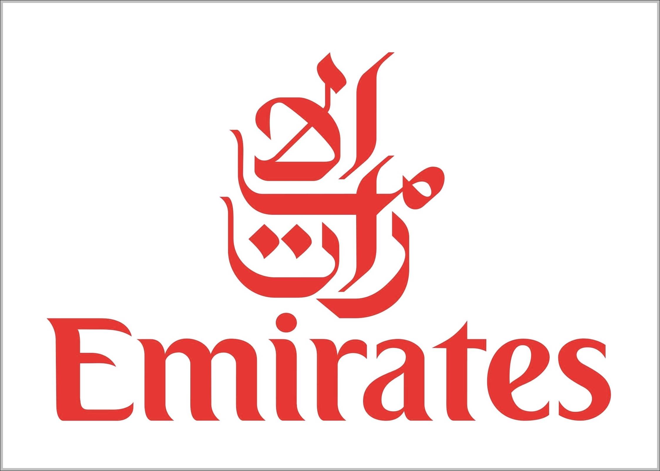Emirates logo and sign