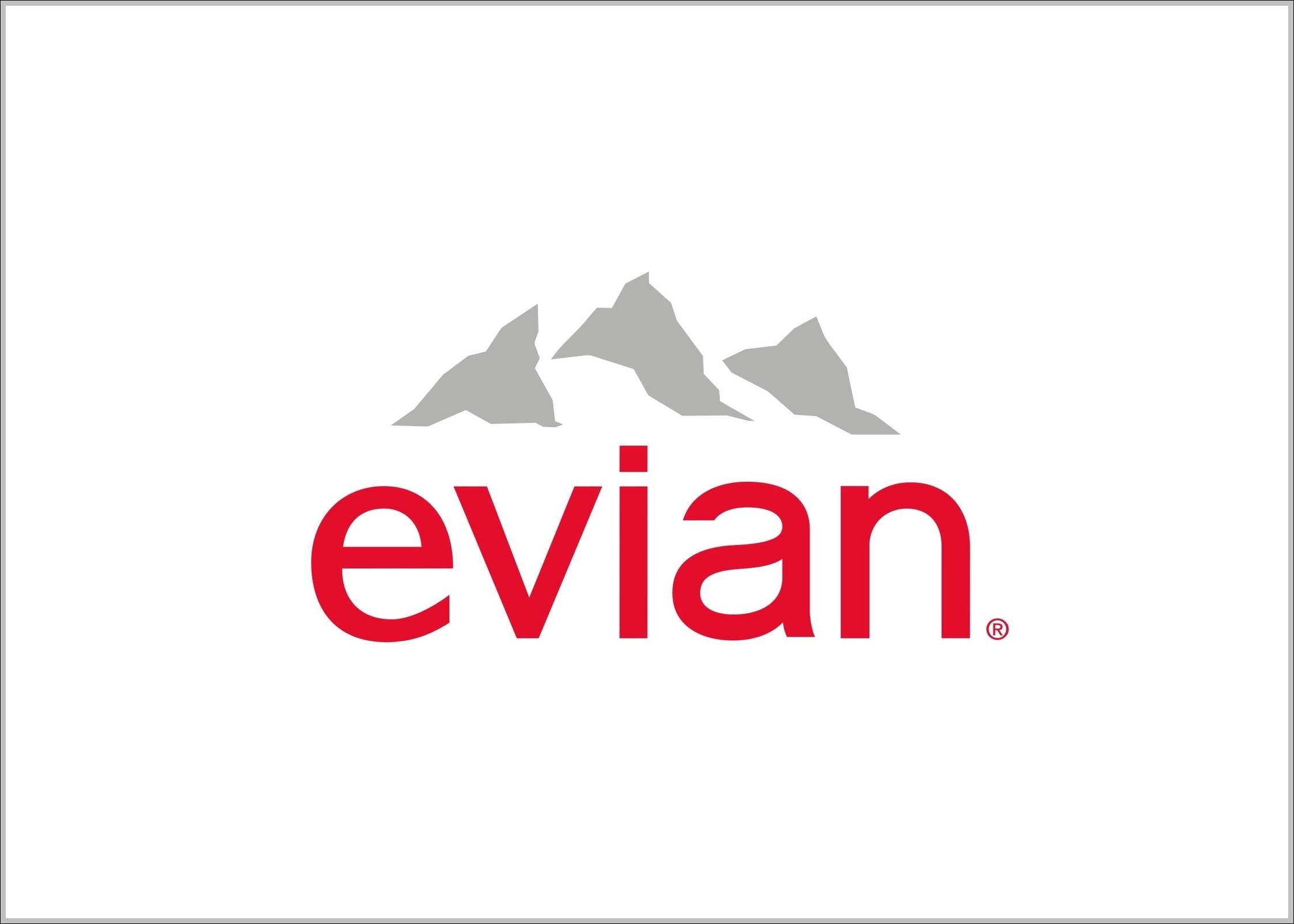 Evian logo grey