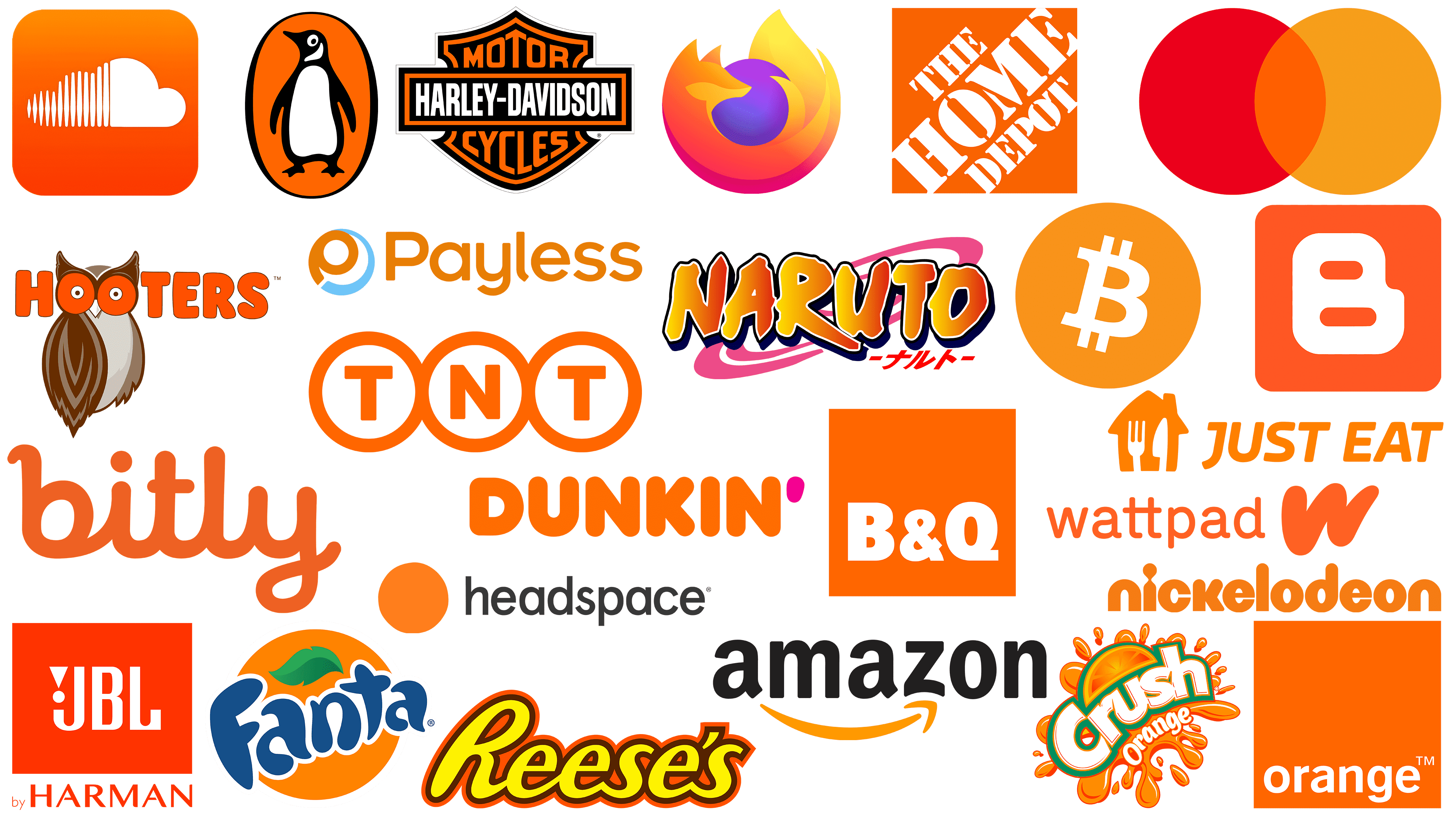 Famous orange logos Famous companies with orange logos