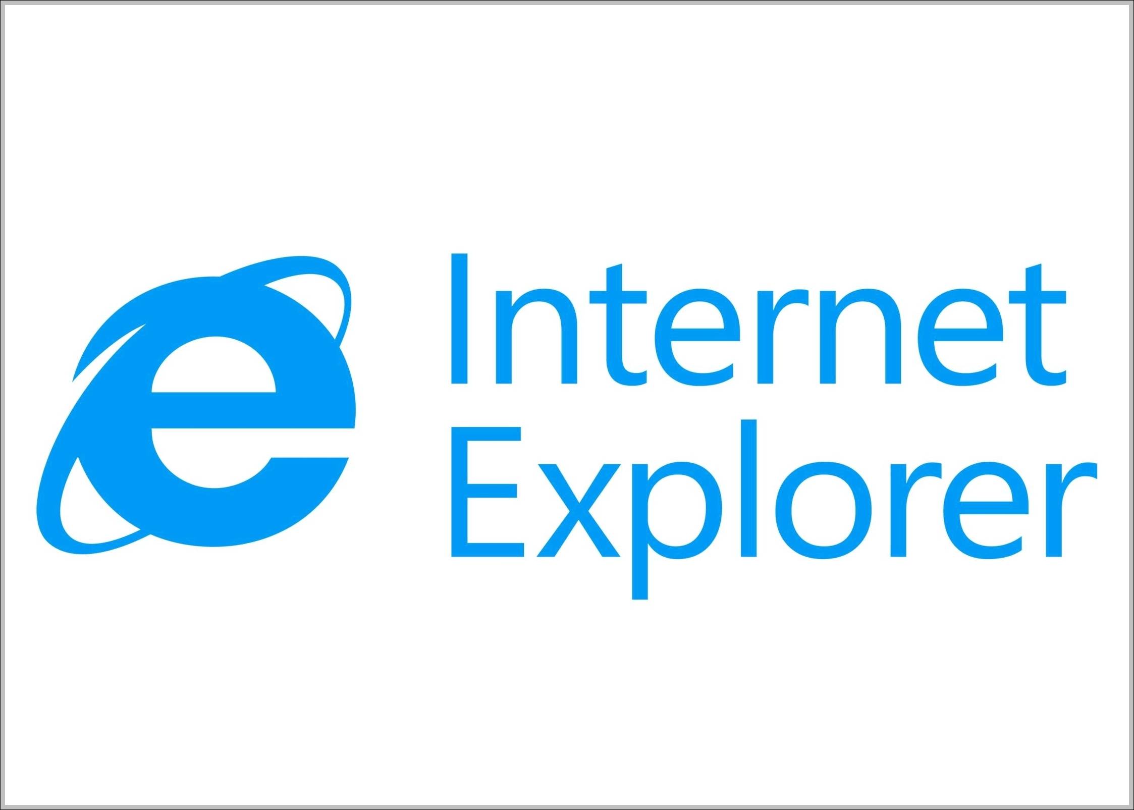 Internet Explorer logo and sign