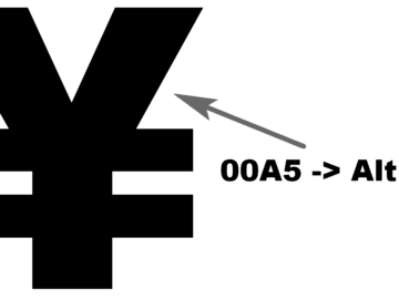 Japanese Yen in Word