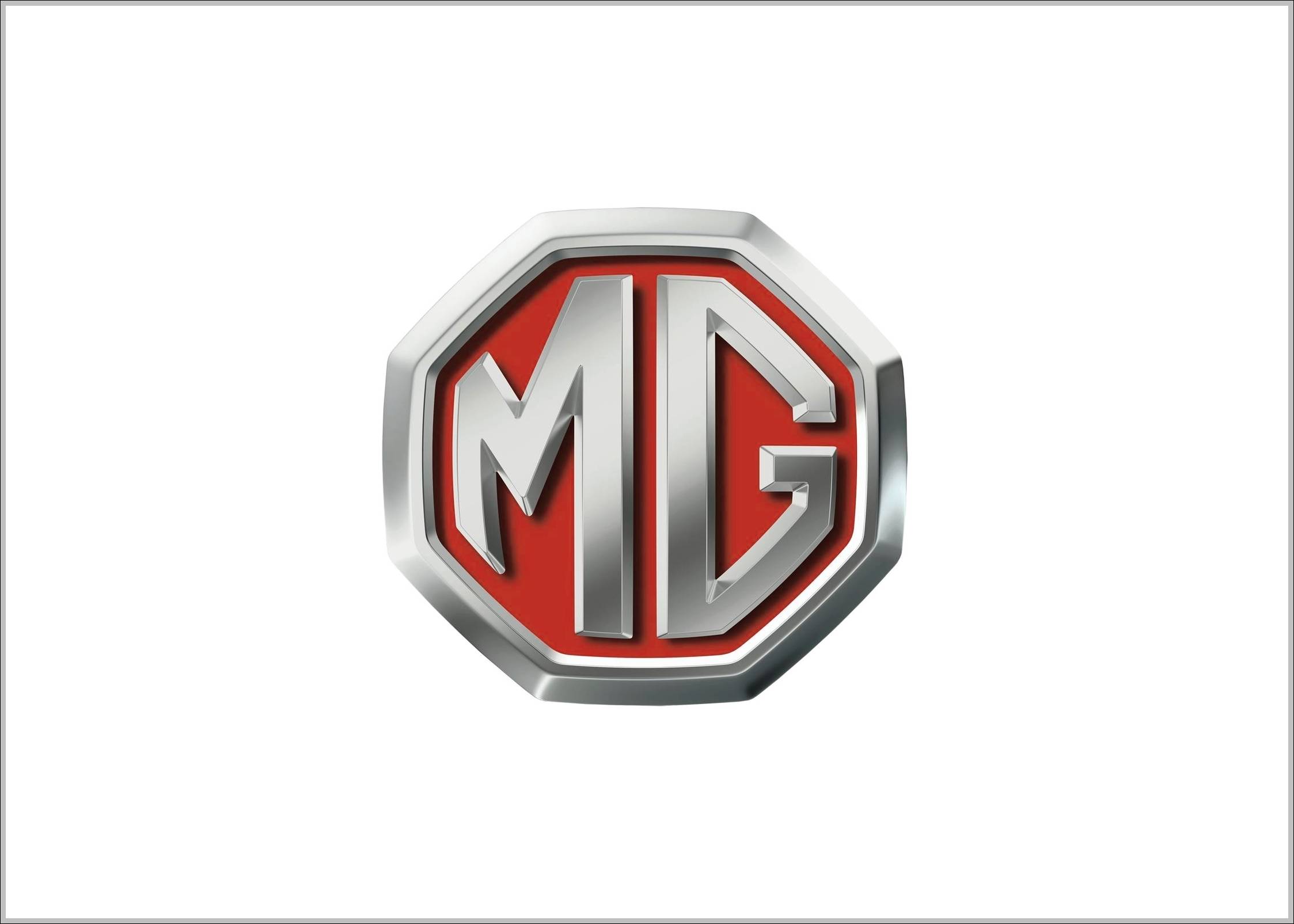 MG logo red background