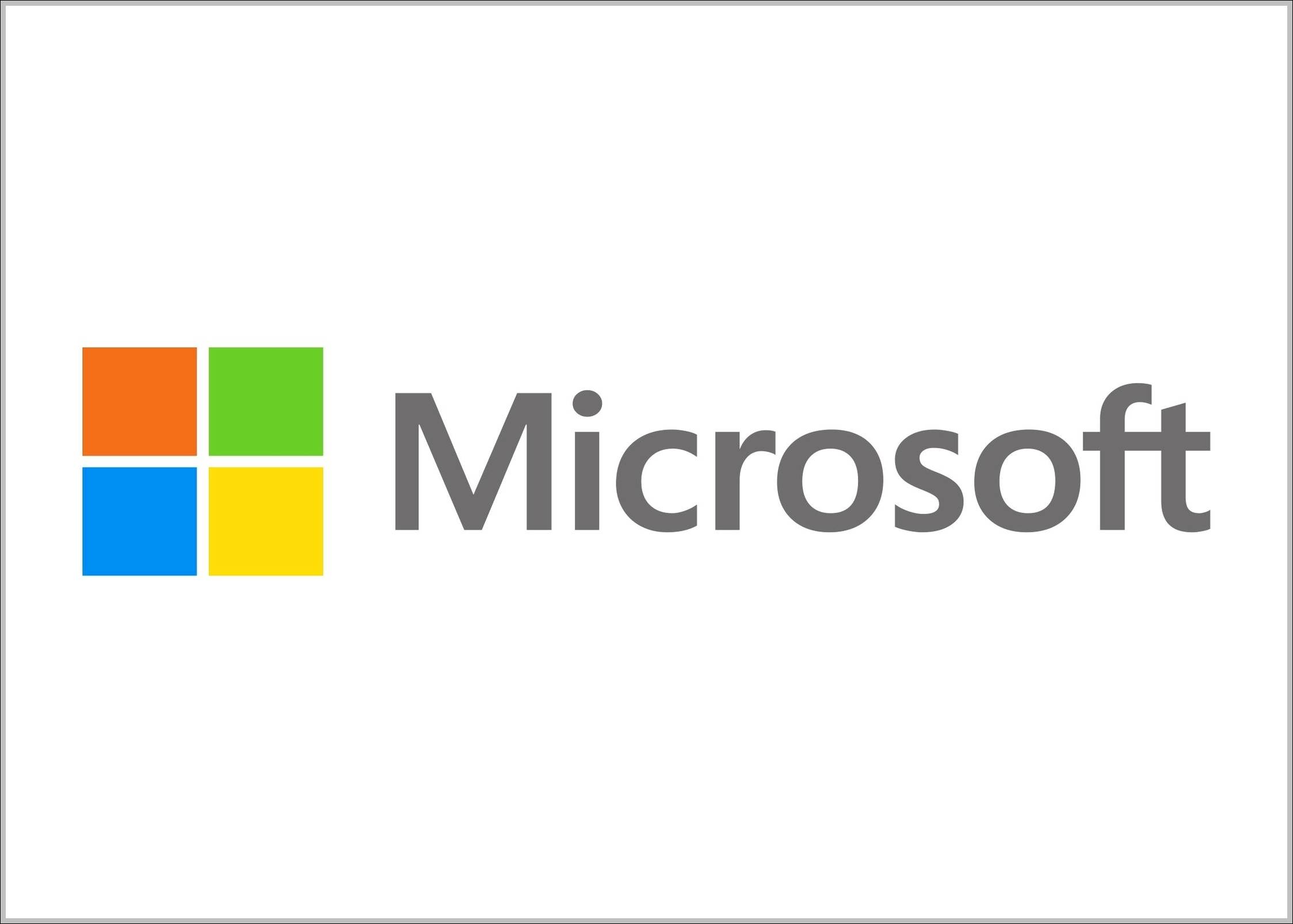 Microsoft logo and sign