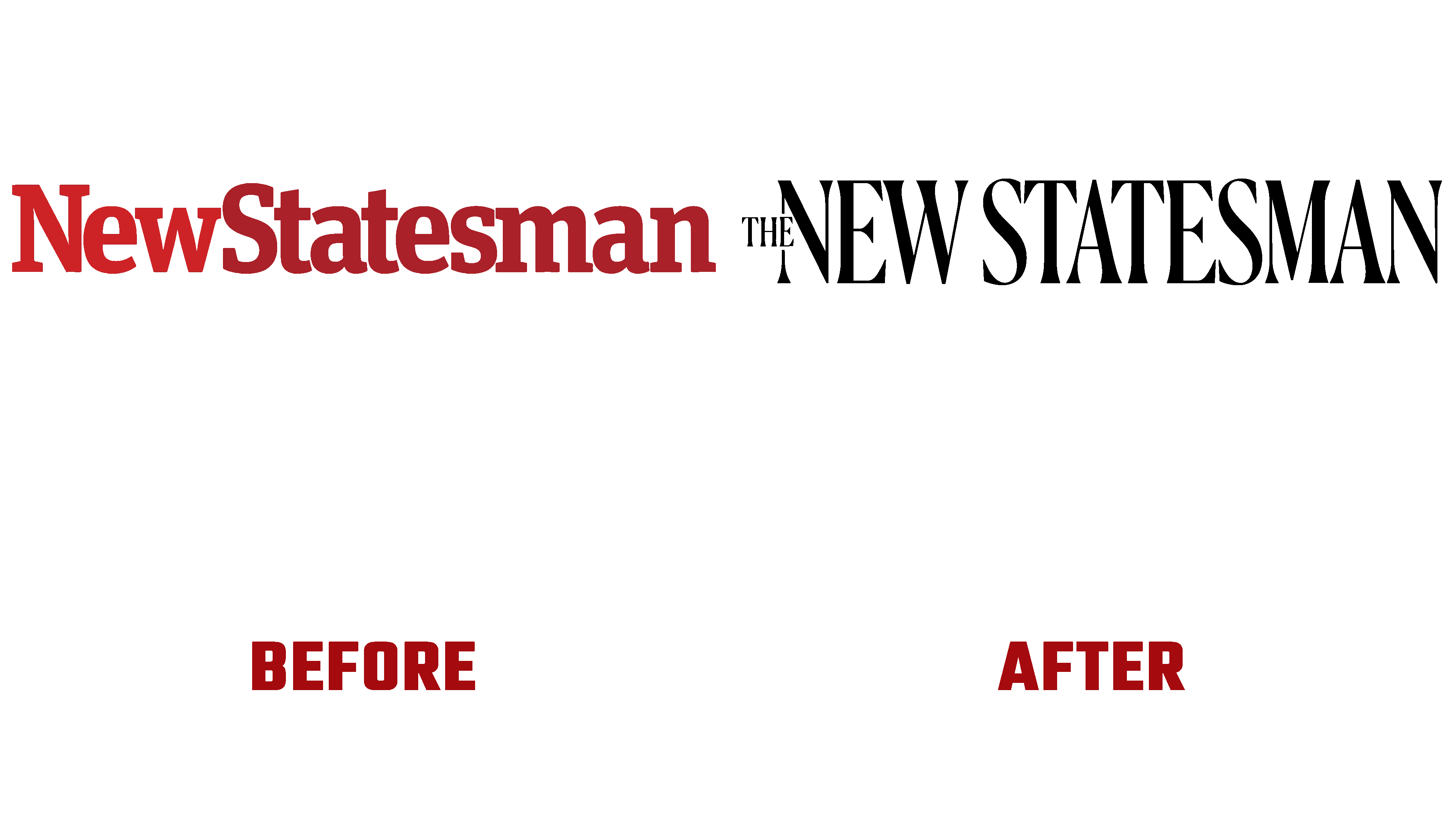 The New Statesman Before and After Logo