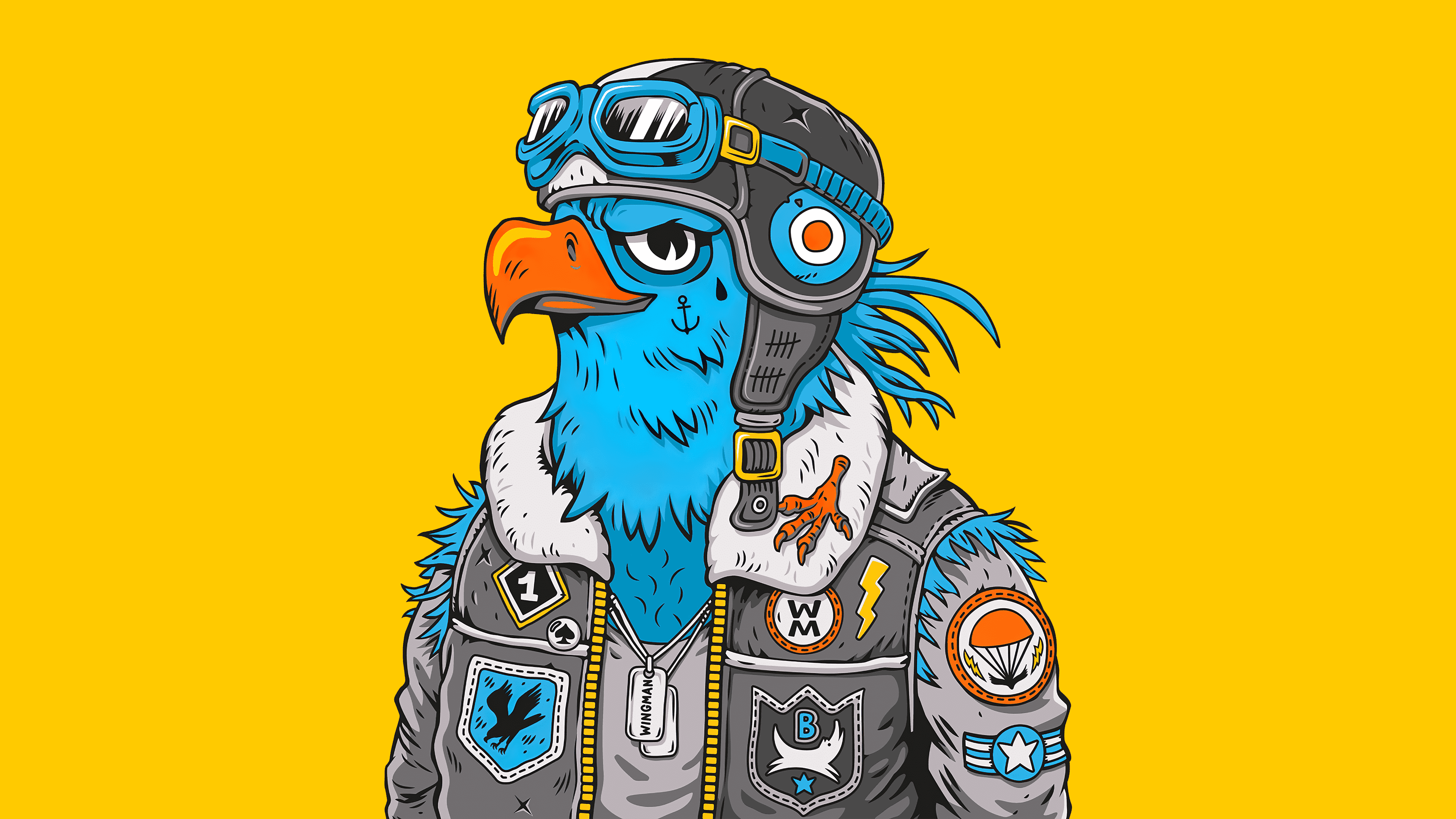 Wingman Mascot Logo